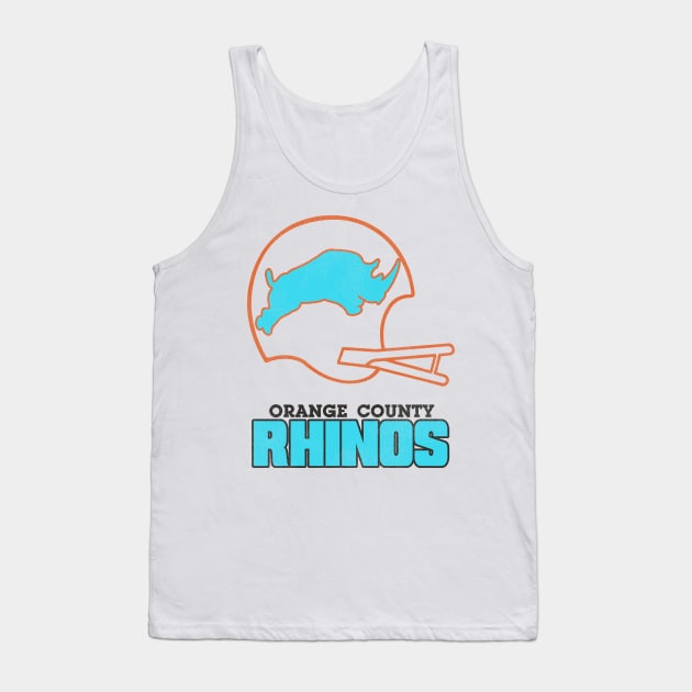 Defunct Orange County Rhinos Football Team Tank Top by Defunctland